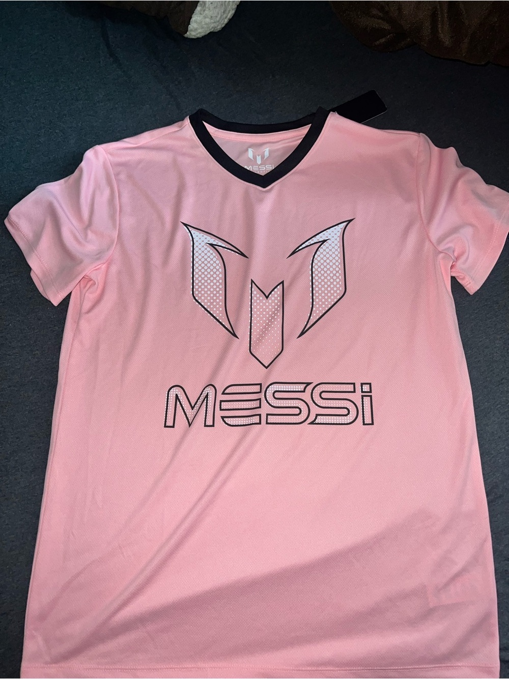 Pink Messi Logo Athletic Tee